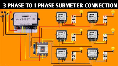 phase kwh meter connection  phase  single phase submeter connection submeter connection