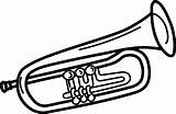 Trumpet Trompete Linie Instrument Sketch Arta Trompeta Vektor Albine Schulleiters Newsletter Clipground Oberschule Fichtenberg sketch template