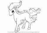 Ponyta Pokemon Draw Coloring Pages Drawings Drawing Choose Board Character sketch template