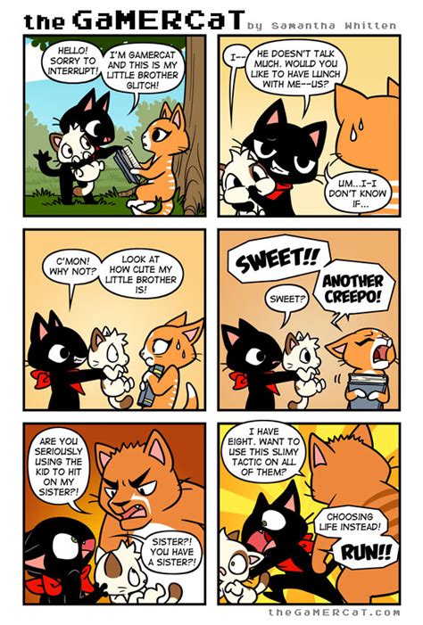pick up lines gamercat flirt rejection comics funny comics and strips cartoons