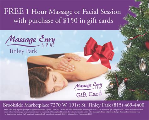 Free 1 Hour Massage Or Facial Session With Purchase Of