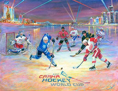 hockey passion hockey night game healing art paintings prints  good luck spiritual