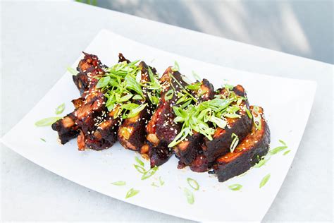 smoked asian sticky ribs recipe and thermal pointers