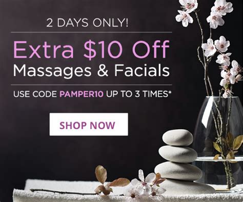 groupon 10 off 10 massage and facial deal passion for savings