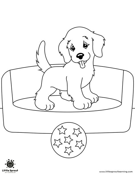 puppy coloring page  sprout art