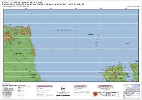 takjub indonesia peta topografi kabupaten tanjung jabung timur jambiskala