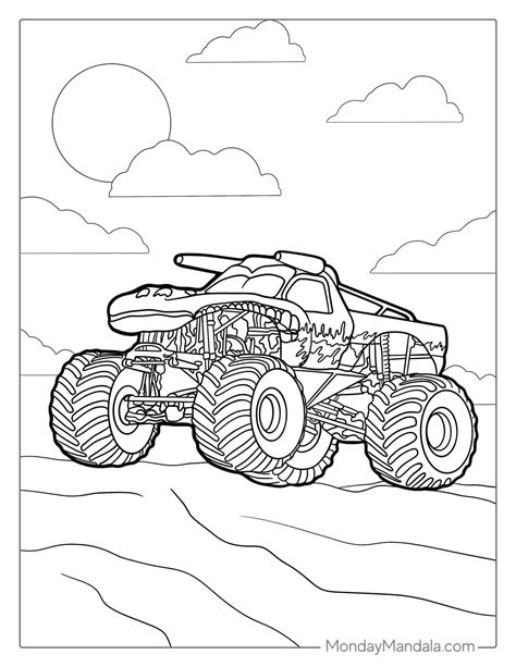 monster truck coloring pages   printables