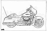 Glide Davidson Motorräder sketch template