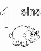 German Eins Topcoloringpages Learn sketch template