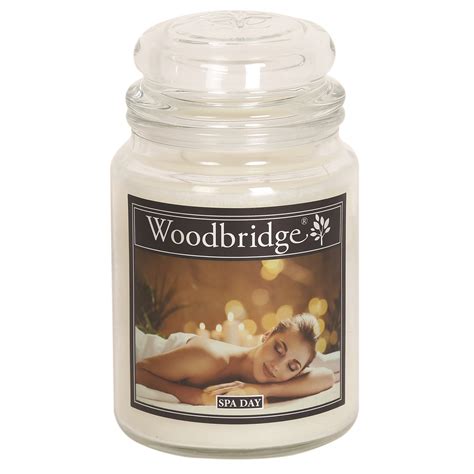 spa day woodbridge large scented candle jar