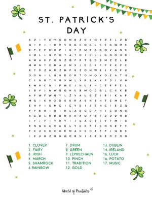 st patricks day printables world  printables