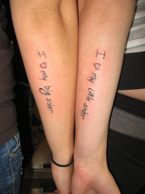 lovely sister tattoos slodive