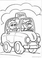 Taxi Coloring Muppet Babies Pages Baby Printable Piggy Miss Riding She Clipart Kids Disney Cartoons Muppets Color Book Library Poochie sketch template