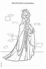 Coloring Brave Pages Merida Princess Queen Disney Elinor Colorear Para Dibujos Fanpop Cartoon Kids Frozen Sheets Quijote Don Imagen Elsa sketch template