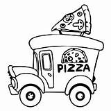 Pizza Coloring Pages Steve Drawing Printable Slice Print Truck Minecraft Crystal Getdrawings Bread Getcolorings Dishes Preschool Toddler Color Colorings sketch template