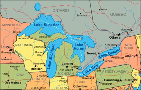 map   great lakes