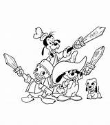 Coloring Pages Disney Musketeers Mickey Desenhos Tres Mosqueteiros Os Mouse Previus Next Gif Three sketch template