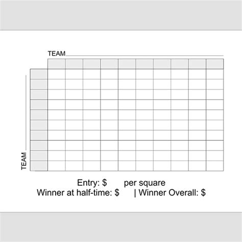 blank football squares game custom signs