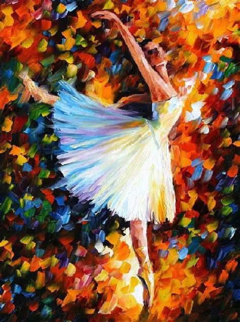 beautiful painting home decor ballet dancer colorful oil paintings