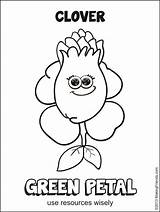Daisy Coloring Pages Scout Petal Girl Green Flower Clover Petals Rose Scouts Clipart Wisely Use Resources Makingfriends Law Girls Daisies sketch template