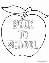 School Back Coloring Pages Color Getcolorings sketch template