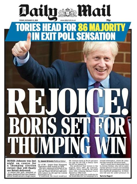 newspaper front pages  general election  ends