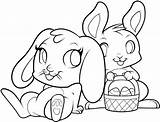 Easter Coloring Bunny Printable Pages Print Bunnies Sheets Rabbits Size sketch template