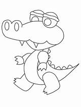 Coloring Alligator Pages Printable Popular Preschool Library Clipart sketch template