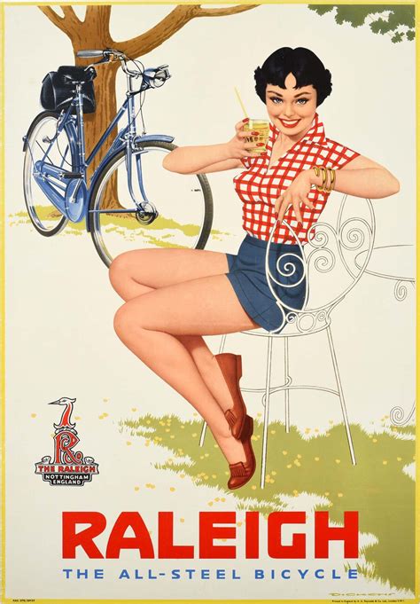 Archie Dickens Original Vintage Raleigh The All Steel Bicycle Poster