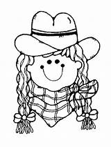 Cowgirl Coloring Pages Template Girls sketch template