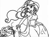 Coloring Aladdin Jasmine Wallpaper Pages Wecoloringpage sketch template