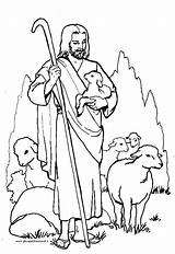 Herder Bijbel Kleurplaten Shepherd Jezus Biblia Kleurplaat Heilige Bijbelse Kinderen sketch template
