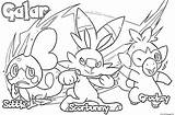 Pokemon Sword Shield Coloring Starters Pages Drawing Printable Print Info Do sketch template