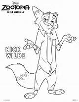 Zootopia Coloring Sheets Nick Wilde Printables sketch template