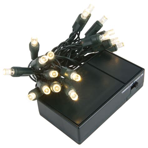 battery operated lights  warm white battery powered twinkle mm led christmas lights green wire
