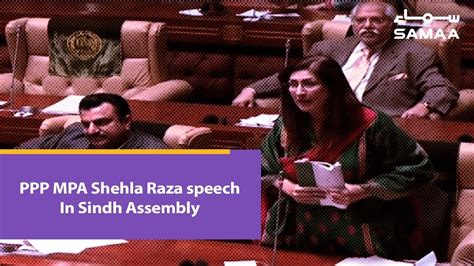 ppp mpa shehla raza speech in sindh assembly 29 jan 2019 youtube