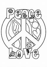 Peace Coloring Pages Sign Signs Heart Drawing Printable Word Color Getdrawings Kids Colorama Flower Sheets Hope Hippie Momjunction Colorings Drawings sketch template