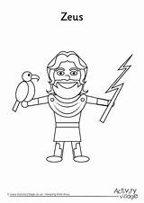 Zeus Colouring Pages Ancient Greece Activityvillage sketch template