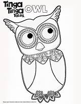 Tinga Owl Pintar sketch template