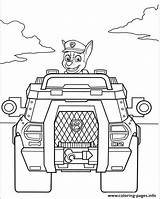 Patrol Chase Coloring Truck Paw Pages Driving War Printable Color Book sketch template