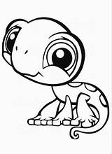Coloring Pages Lizard Kids Big Cute Eyes Animals Reptiles Printable Colouring Reptile Eyed Dragon Lizards Drawing Small Animal Unique Footprints sketch template