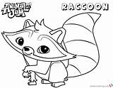 Jam Coloring Animal Pages Raccoon Printable Bettercoloring sketch template