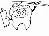 Cepillo Diente Dientes Dentist Brushing Hygiene sketch template