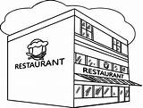 Coloring Pages Building Restaurant Clipart School Color Kids Printable Restaurants Sheets Cafe Fresh Worksheets Washington Dc House Getcolorings Rocks Fun sketch template