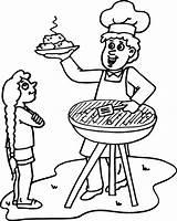 Coloring Picnic Pages Library Clipart Bbq sketch template