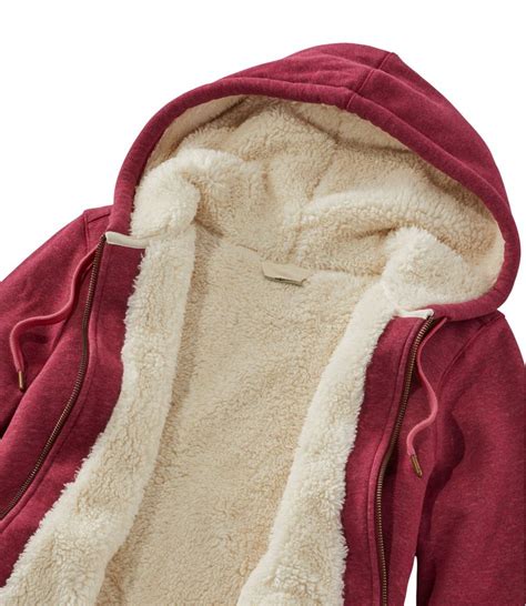 womens sherpa lined hoodie sweatshirts fleece  llbean