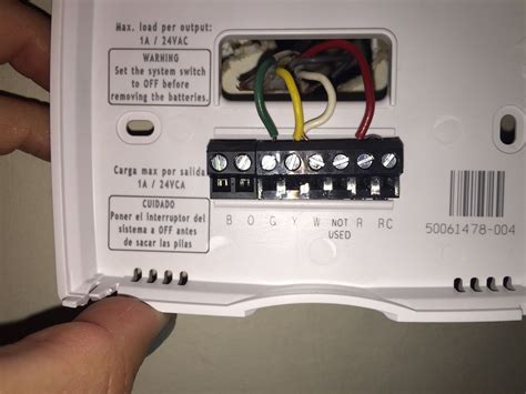 emerson thermostat wiring color code