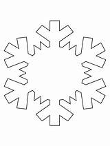 Snowflake Coloring Pages Printable Snowflakes Printables Snow Simple sketch template