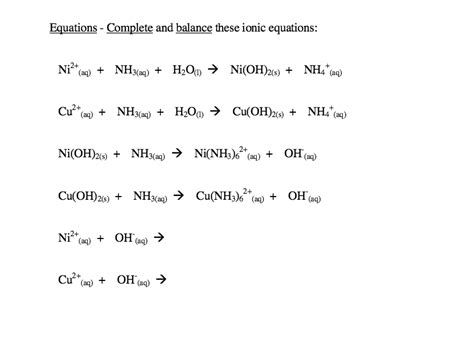 solved equations complete  balance  ionic cheggcom