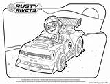 Rusty Rivets Coloring Pages Voiture Dans La Printable sketch template